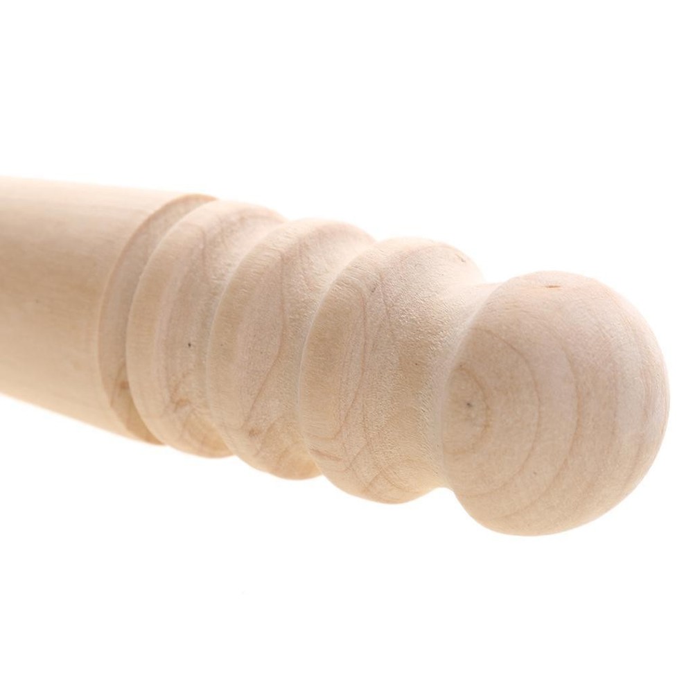 Wooden Leather Edge Slicker Stick Round Burnisher Tool For