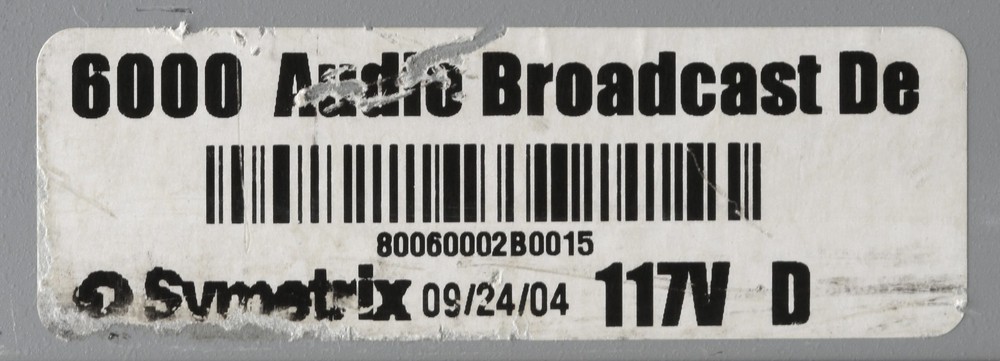 Symetrix Airtools 6000 Broadcast 40 Sec Profanity DUMP Button Delay XLR Balanced