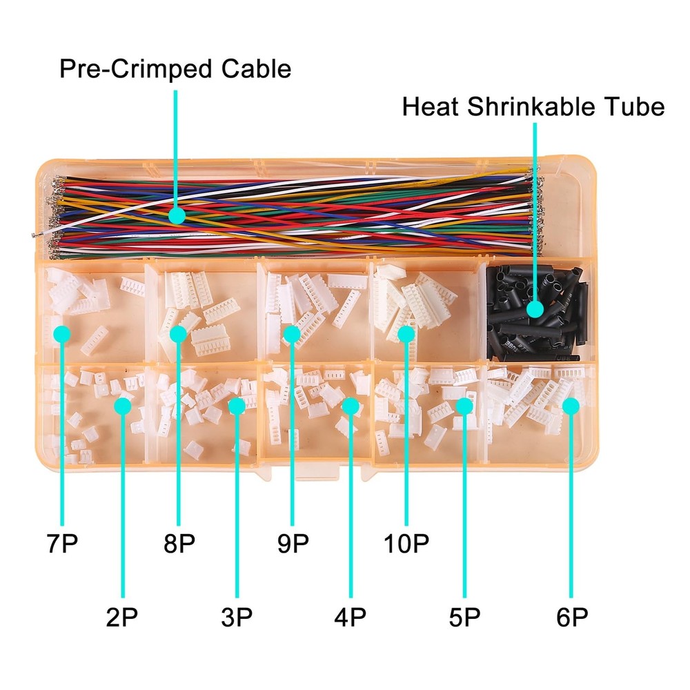 JST 1.25mm Connectors Socket and Plug with Pre-Crimped Cables Compatible with...