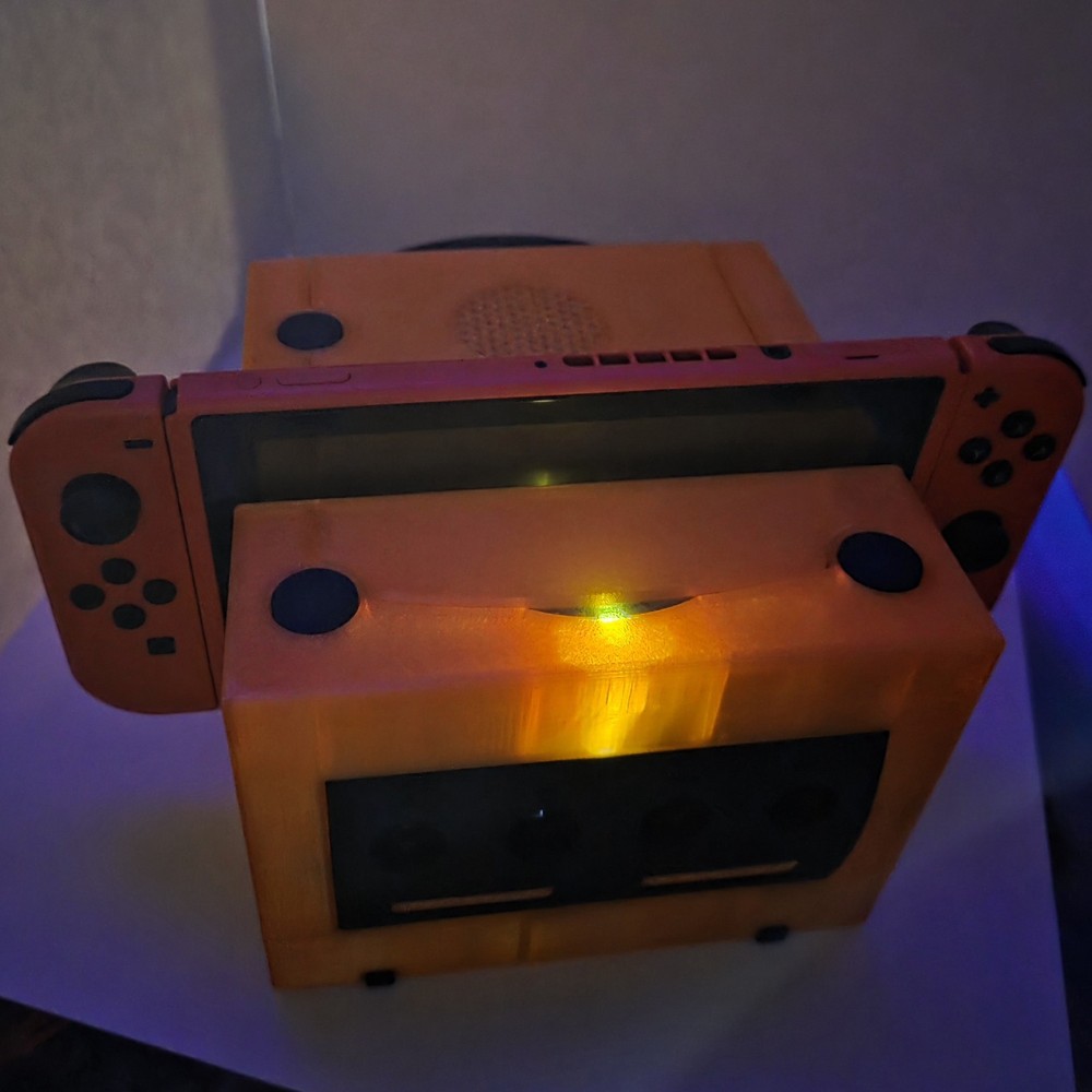 Orange GameCube Style Dock for Nintendo Switch V1 & Oled