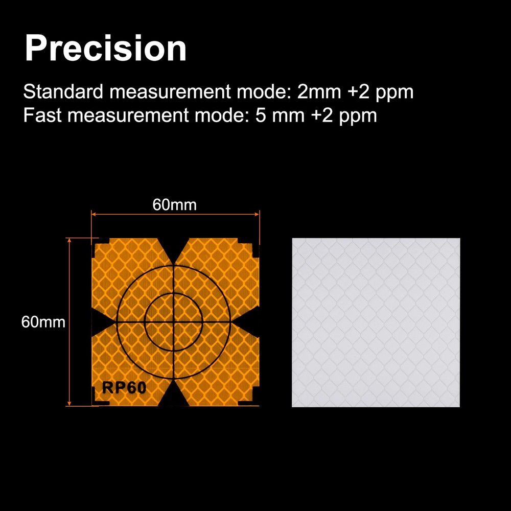 10pcs Reflector Target Sheets 60mm Self-adhesive Reflective Survey Target Yellow