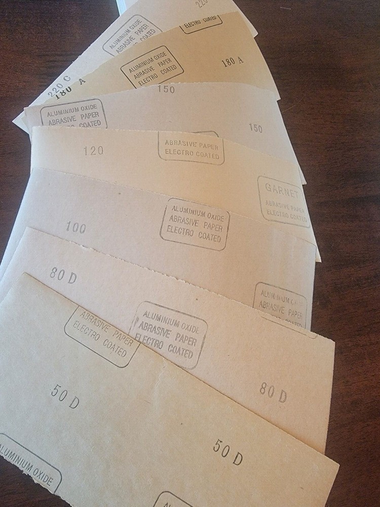1/3 Sheet Sandpaper, assorted grits, for wood