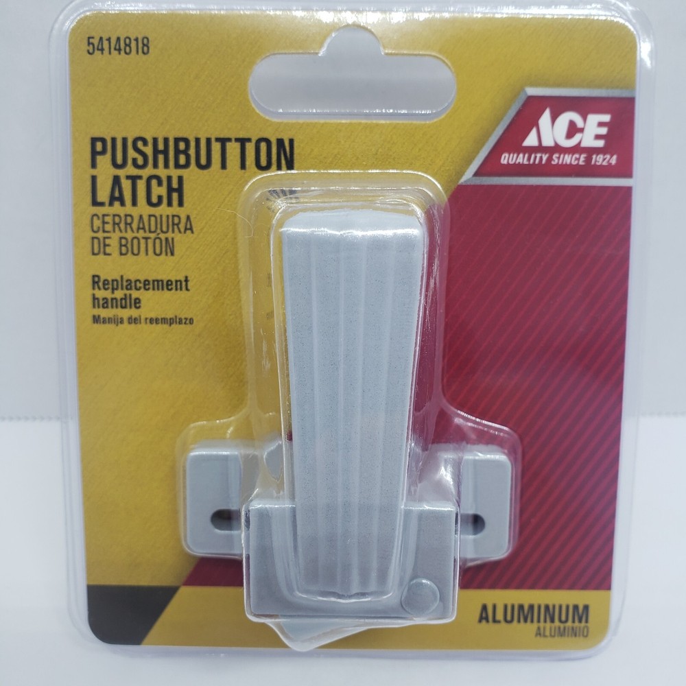 ACE Pushbutton Latch Replacement Handle Aluminum #5414818