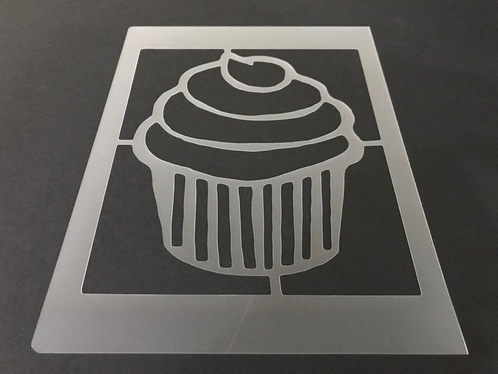 Cupcake #1 Stencil 10mm or 7mm Thick, Cupcakes, Cakes, Baking, Birthday