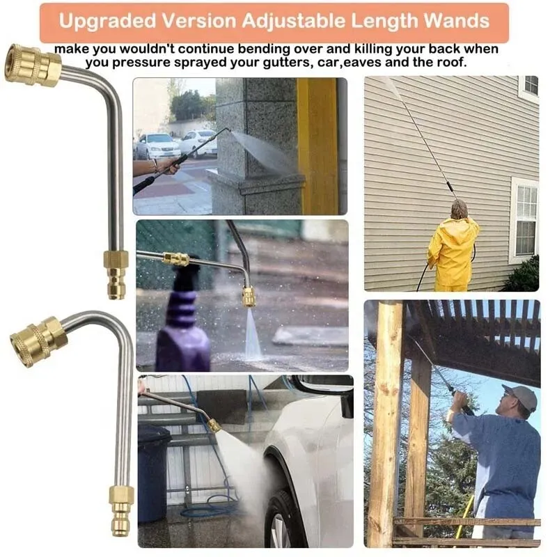 4000PSI High Pressure Washer Extension Wand Replace Lance Gutter Cleaner Nozzle