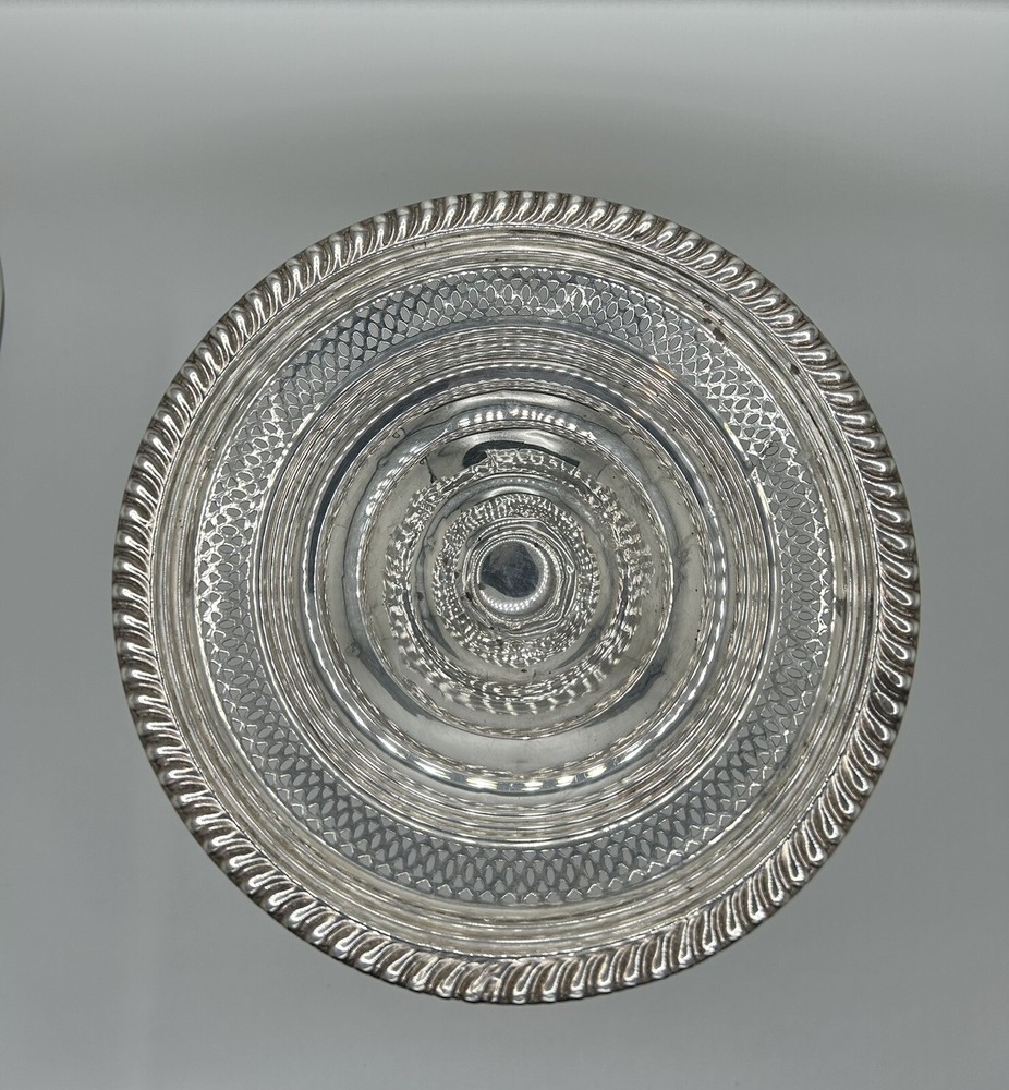 Empire Sterling Silver Weighted, Slotted, Godroon Bordered Compote