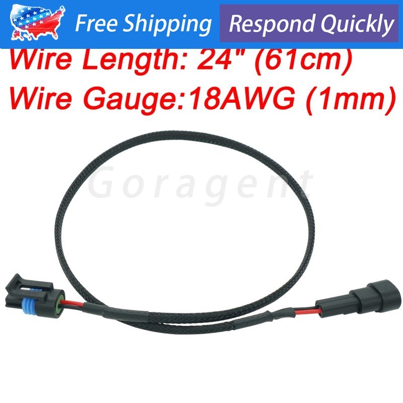 Fit 2 Wire Water Temp LSX Plug CTS Coolant Temperature Sensor Extension Harness