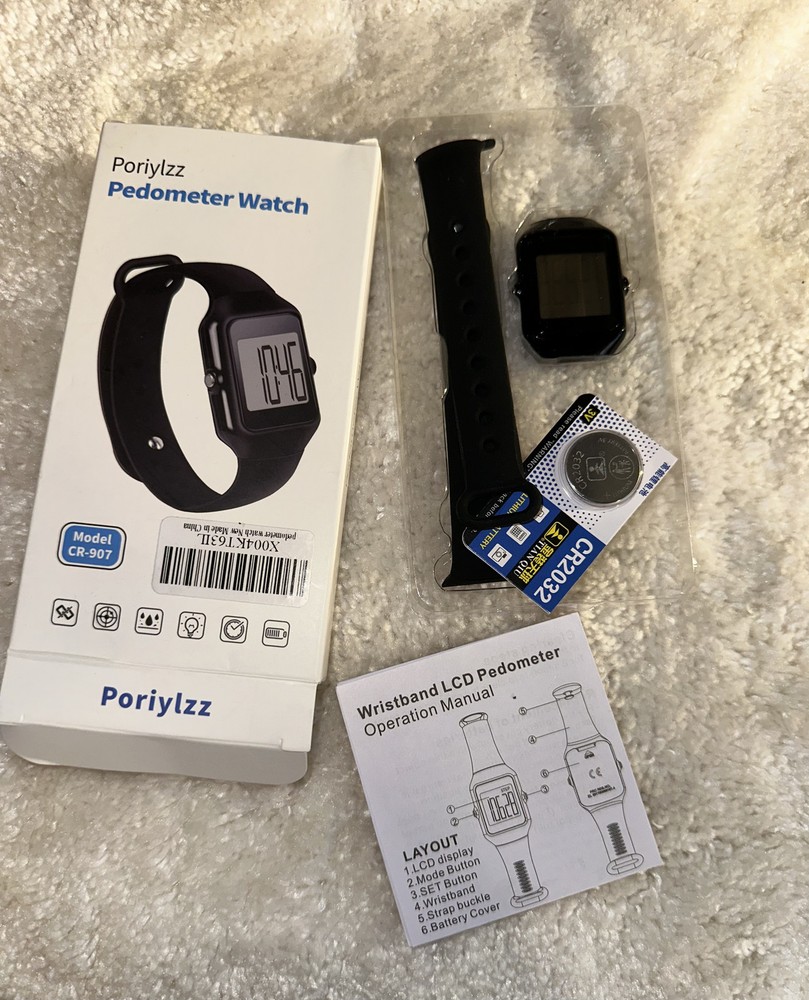 Pedometer for Walking, Simple 3D Step Counter for Walking with Steps and Time Mo