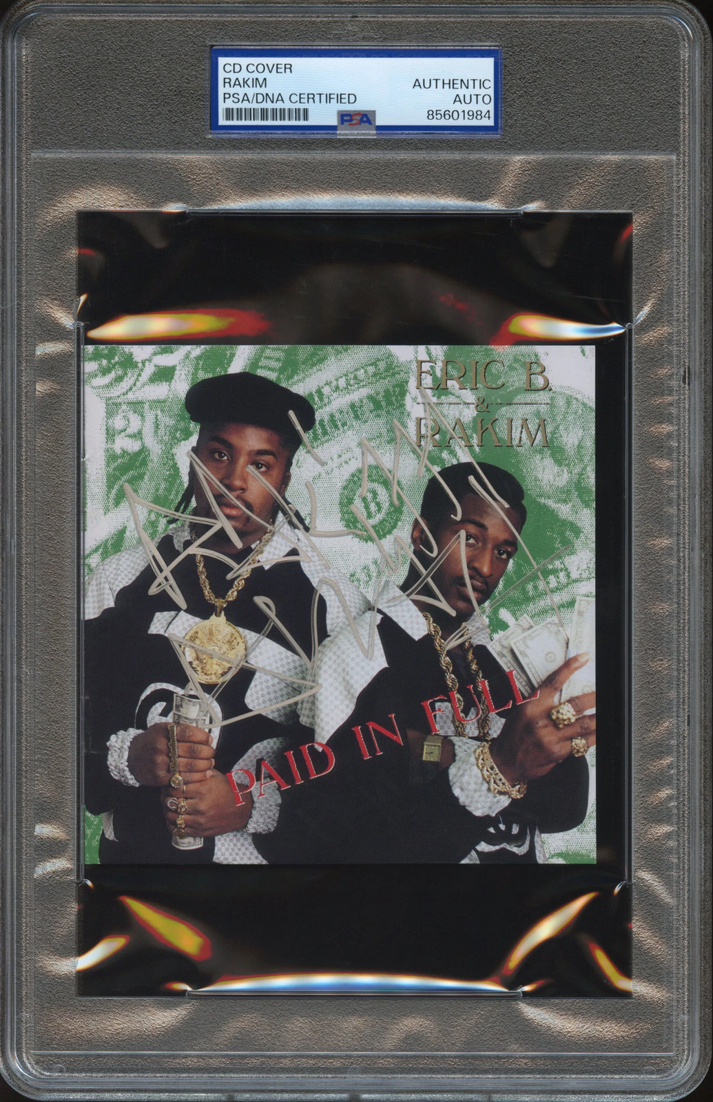 Rakim Signed Autographed CD Cover "Paid In Full" PSA/DNA Authenticated