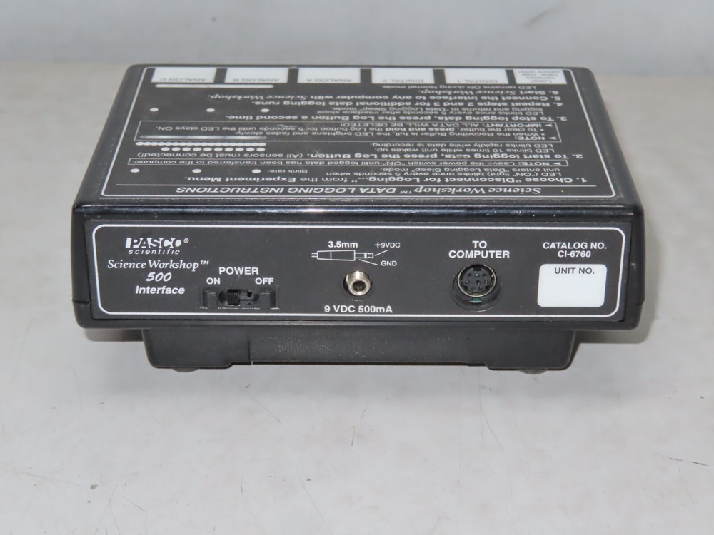 Pasco Scientific CI-6760 Science Workshop 500 Interface Data Logger