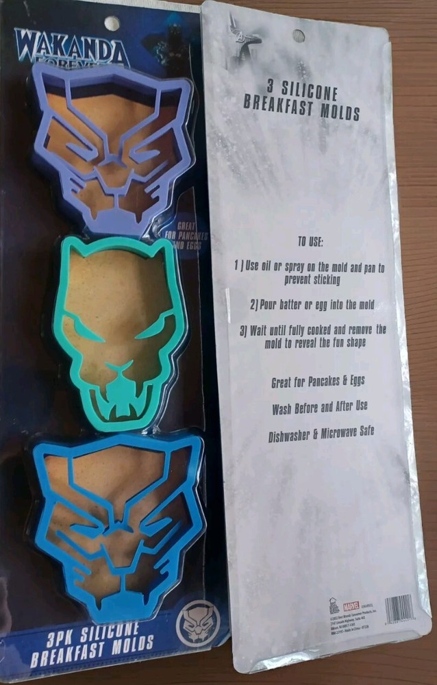 Marvel - Wakanda Forever - Silicone Breakfast Molds - 6 Piece (Two 3-Packs)