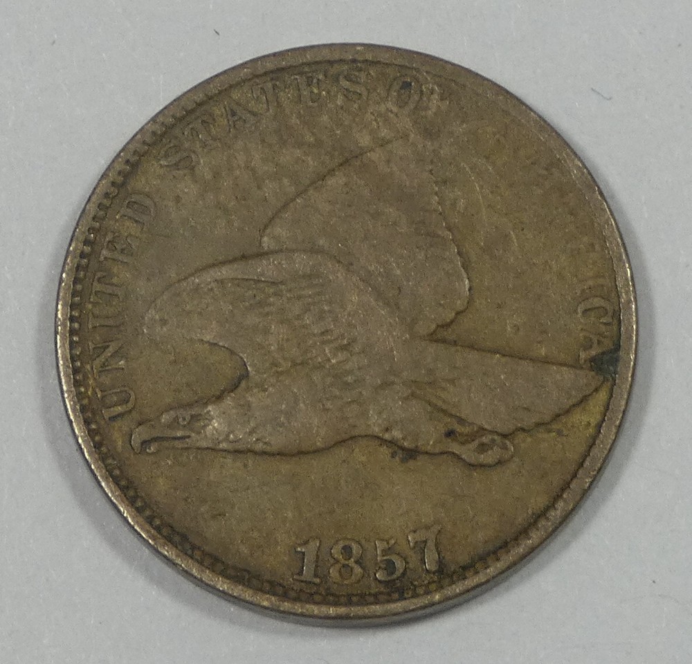 1857 Flying Eagle Cent VERY GOOD 1c