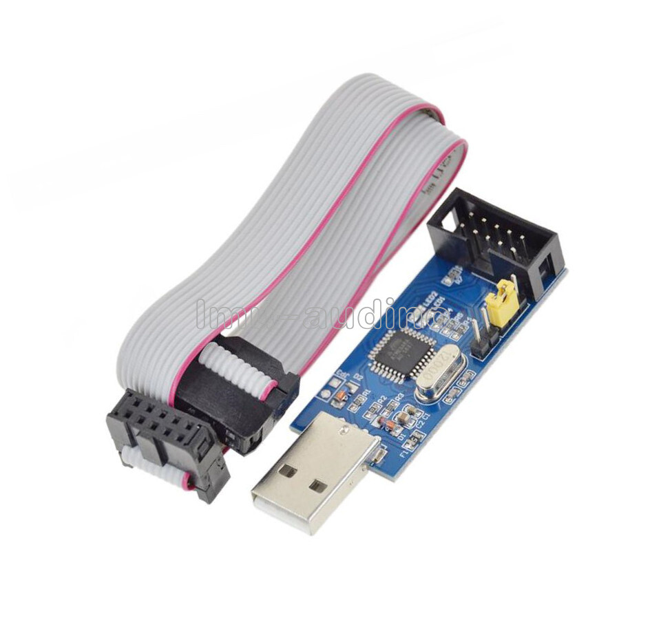 USBASP USBISP AVR Programmer Adapter ATMEGA8 10-Pin USB Cable ATMEGA128
