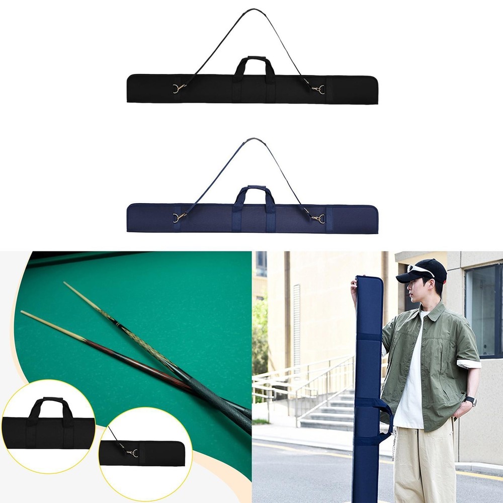 3/4 Snooker Cue Protective Carry Case with Shoulder Strap Accessory 165x15cm