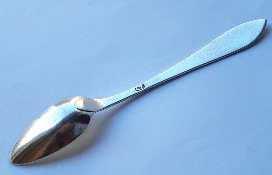 1. By 2. Teaspoon / - / Spoon, Silver, Um 1850 K312