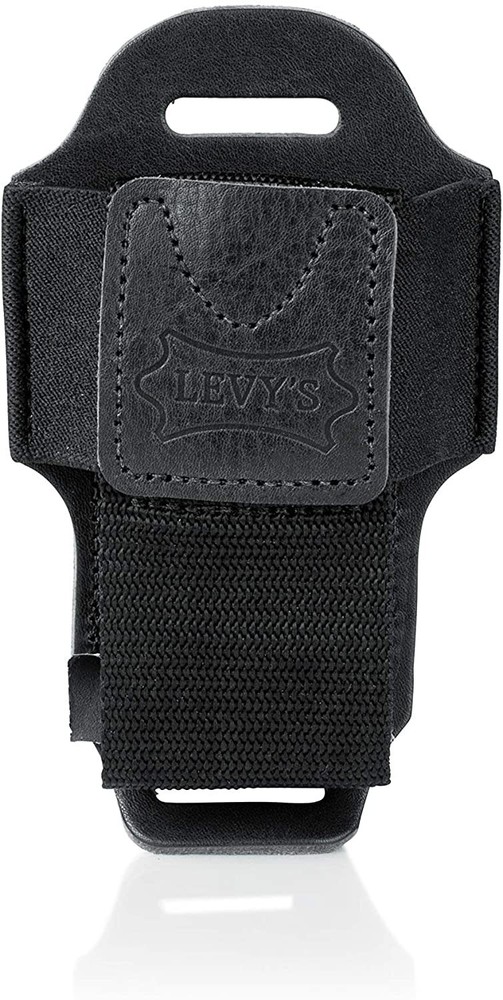 Levy Wireless Transmitter Bodypack Holder, Black Leather