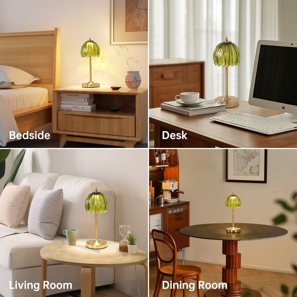 Cordless Small Table Lamp with 5000mAh Battery & Touch Control - 3 Adjustable...