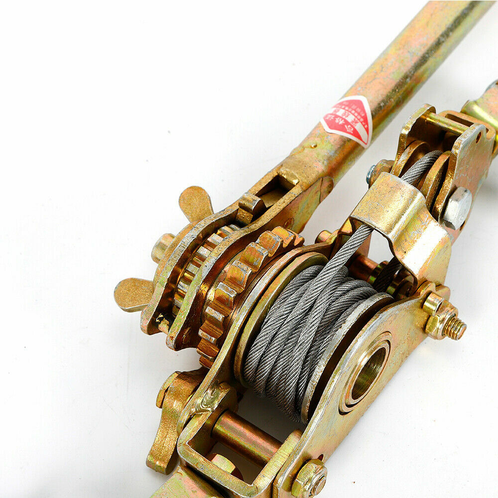 2 Ton Hand Puller Winch Pull Hoist Come Along Cable Lever 2 Hooks Kit Heavy Duty