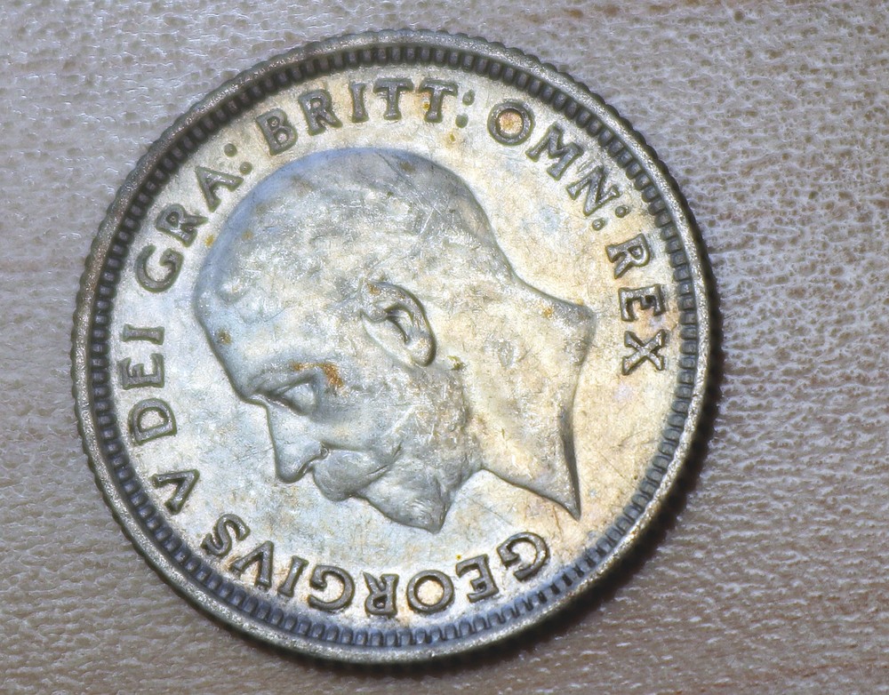 1927 Great Britain 6 Pence Silver