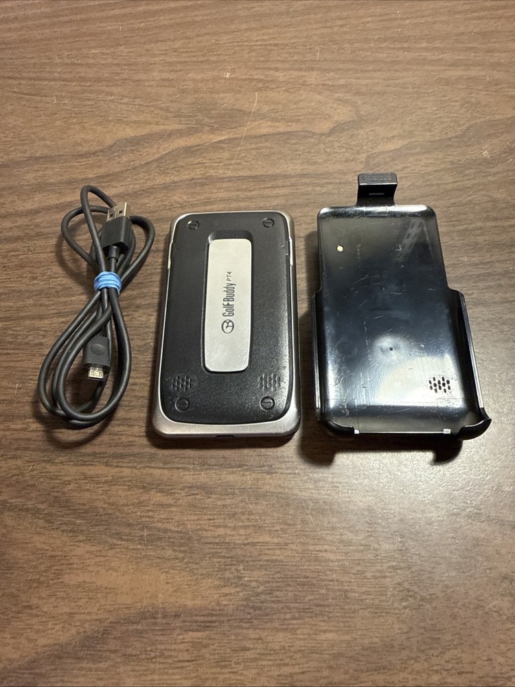 GOLF BUDDY PT4 HANDHELD GPS GOLF COURSE & SCORECARDS NICE!