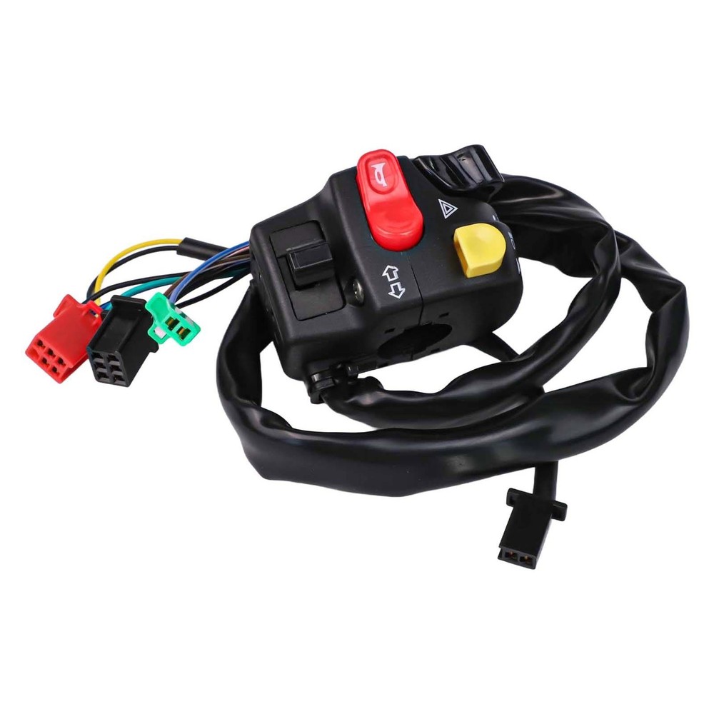 Sleek Black Motorcycle Switch Compatible with Various Models for Daily Use