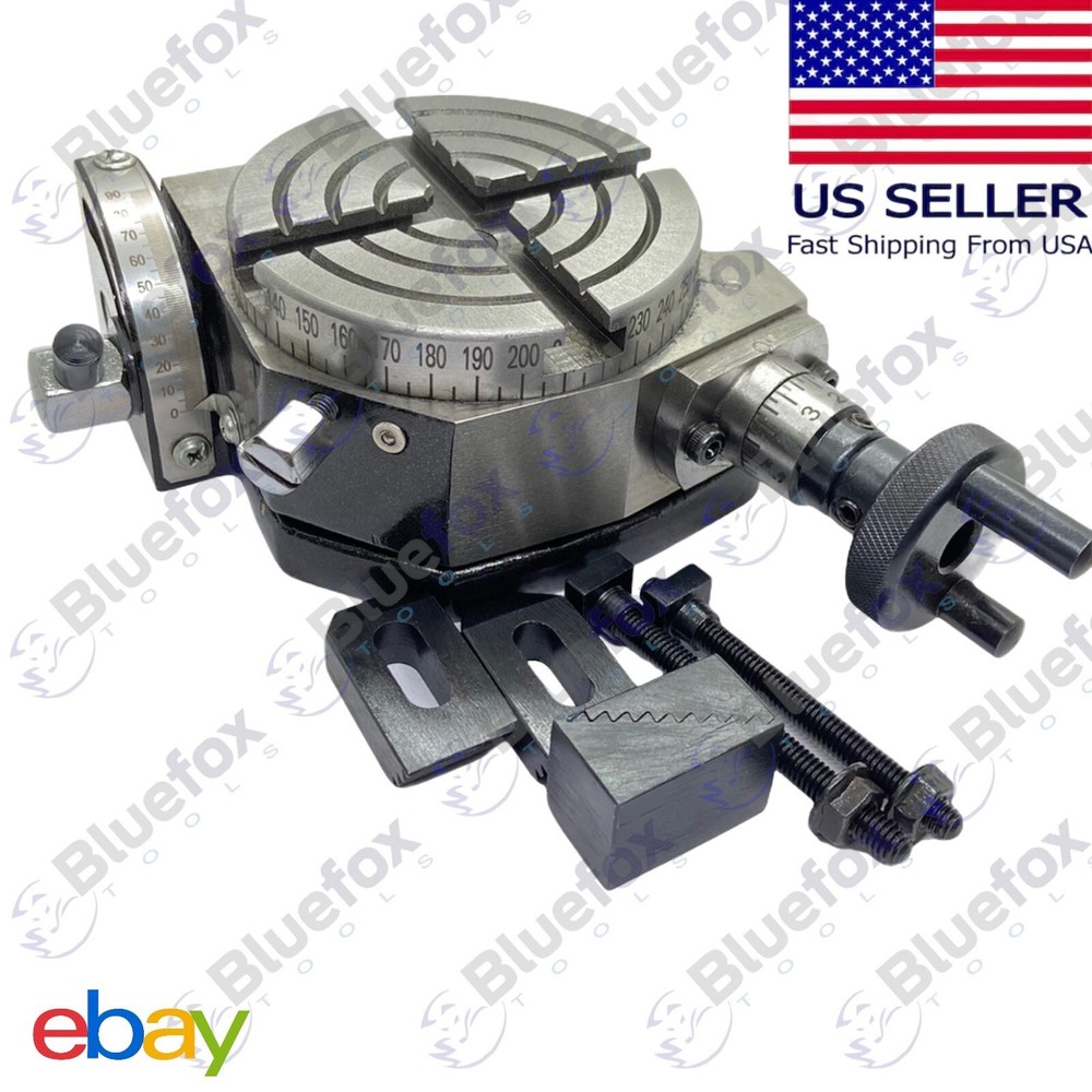 3" PRECISION TILTING ROTARY TABLE w. M6 CLAMPING KIT BLUEFOX