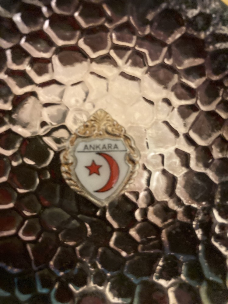 Hammered Ashtray Ankara Symbol See Description Below