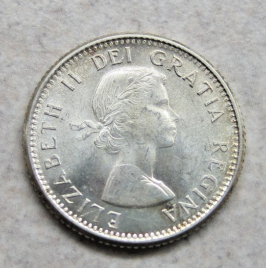 1955 Canada 10c Silver; GEM