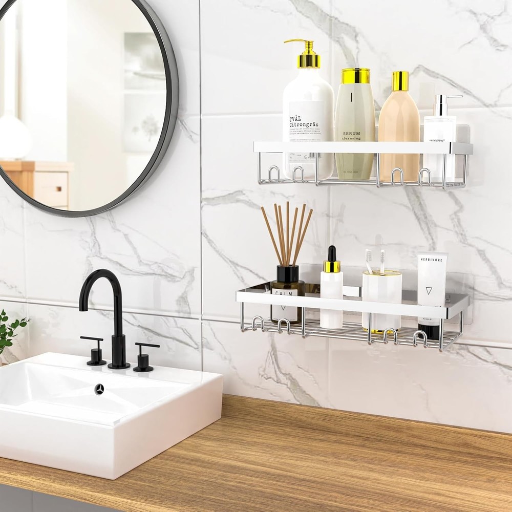 Wall-Mounted Shower Caddy - Durable, Rust-proof, and Space-Saving Design