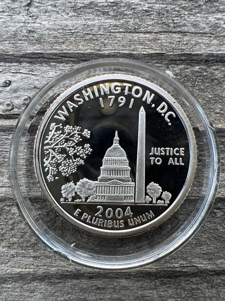 2004-S Washington DC Quarter Proof Copy in Coin Case