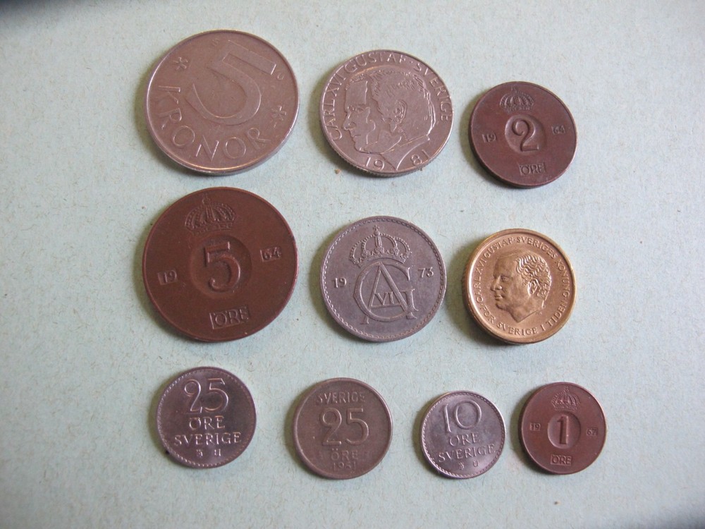 10 Sweden Coins