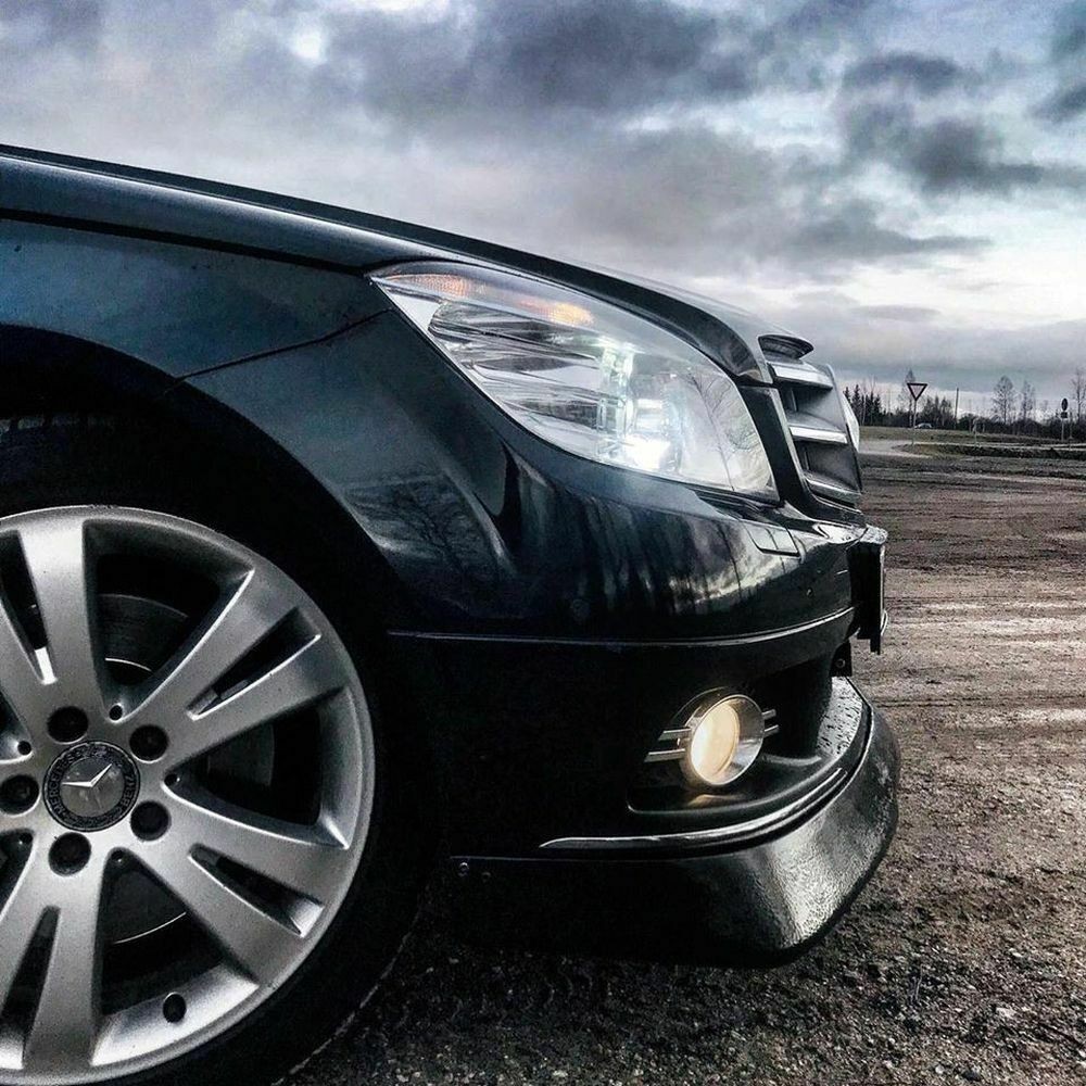 Front Bumper Spoiler Lip for MB C Class W204 2006-2011