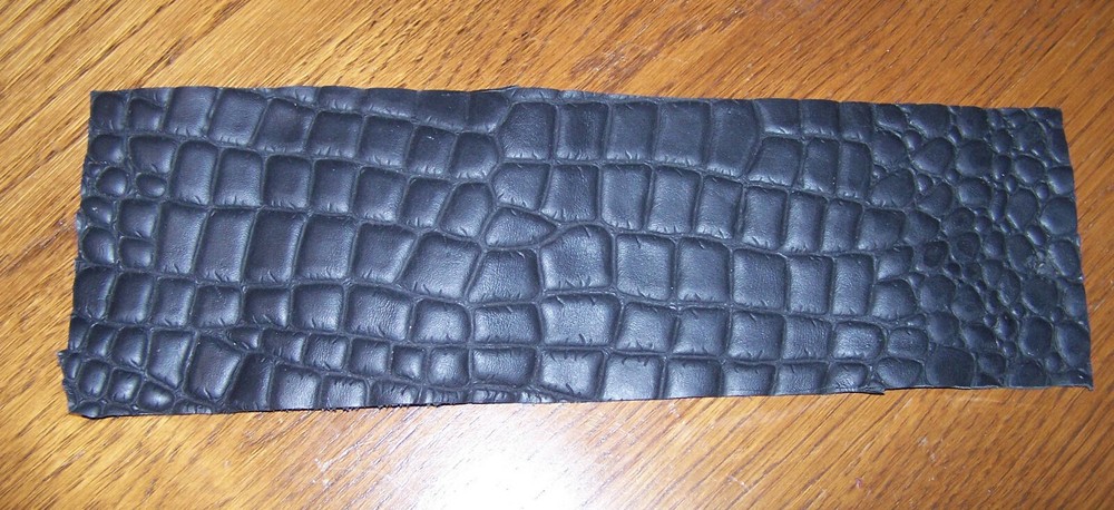 LOOK! BLACK ALLIGATORPRINT COWHIDE LEATHER WRAP FOR CUE HANDLE