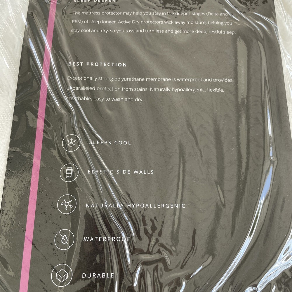 Mattress Protector Waterproof, White Quilted Full