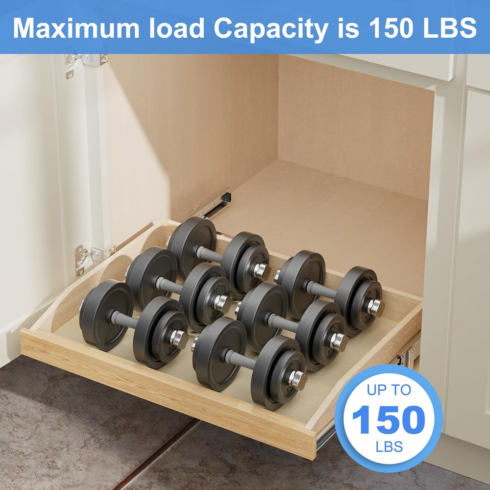 Pull Out Cabinet Organizer 22-1/2" W X 21" D, Pull Out Cabinet Drawer for Kitche