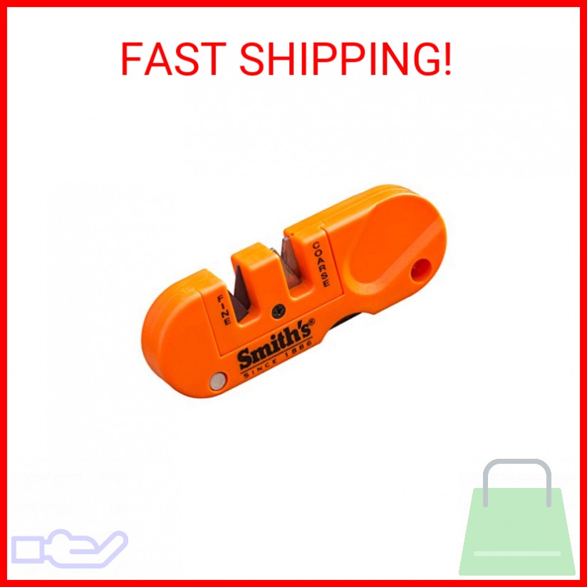 Smith’s 51203 Pocket Pal Multi-Functional Knife Sharpener - Compact Handheld, Ca
