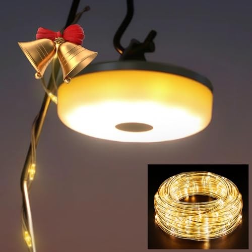 Camping String Lights, Camping Latern with String Light, Rechargeable 32.8Ft