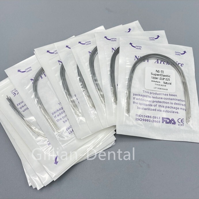 10pcs Dental Orthodontic Super Elastic Niti Arch Wires Round/Rectangular Form