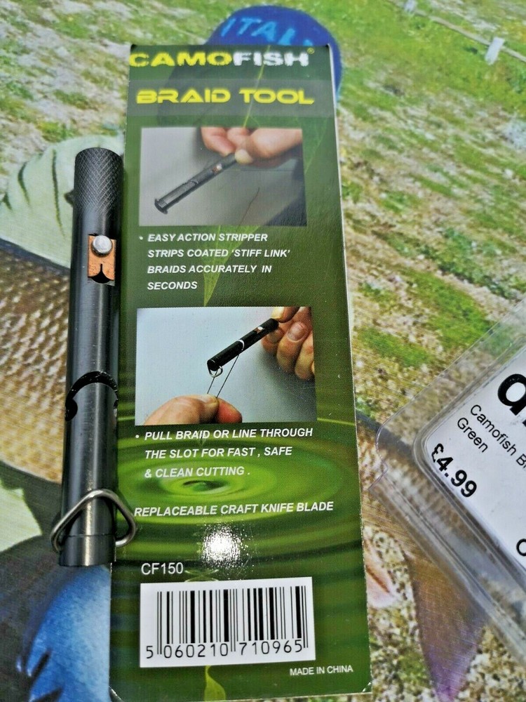 WATERLINE Camofish Braid Tool Essential Tool for Home Carp Rig Making Lines Two