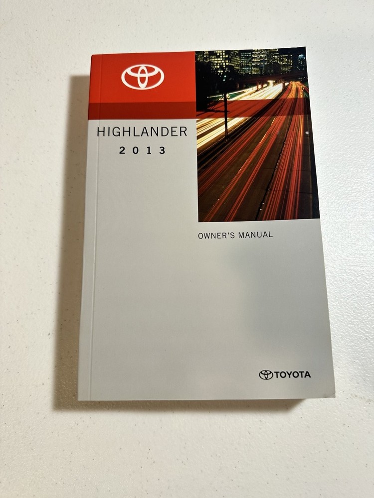 2013 Toyota Highlander Owner's Manual Set
