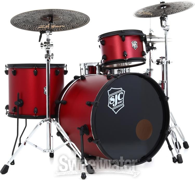 SJC Custom Drums Pathfinder Series 3-piece Shell Pack - Firecracker Red,