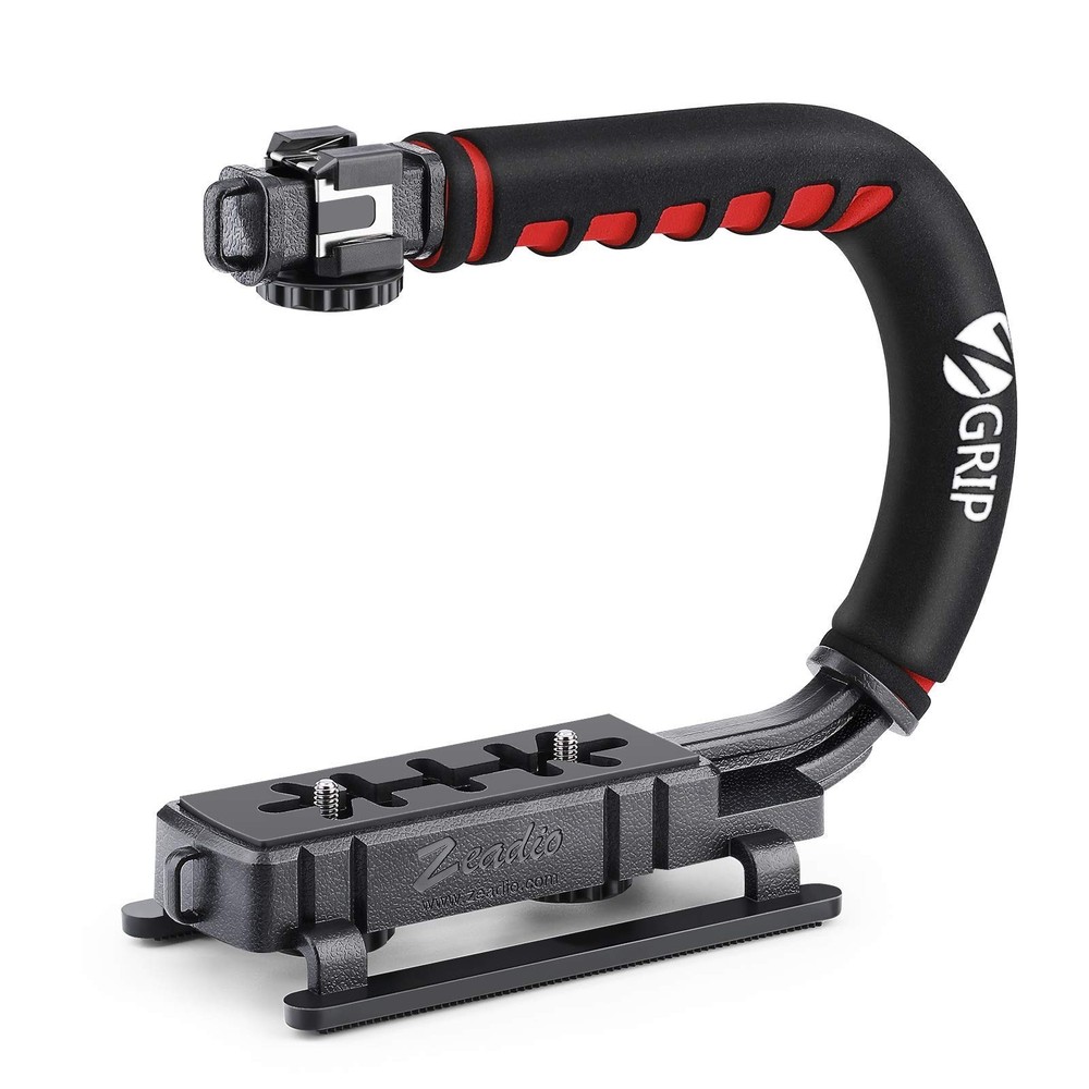Zeadio Video Action Stabilizing Handle Grip Handheld Stabilizer with Black