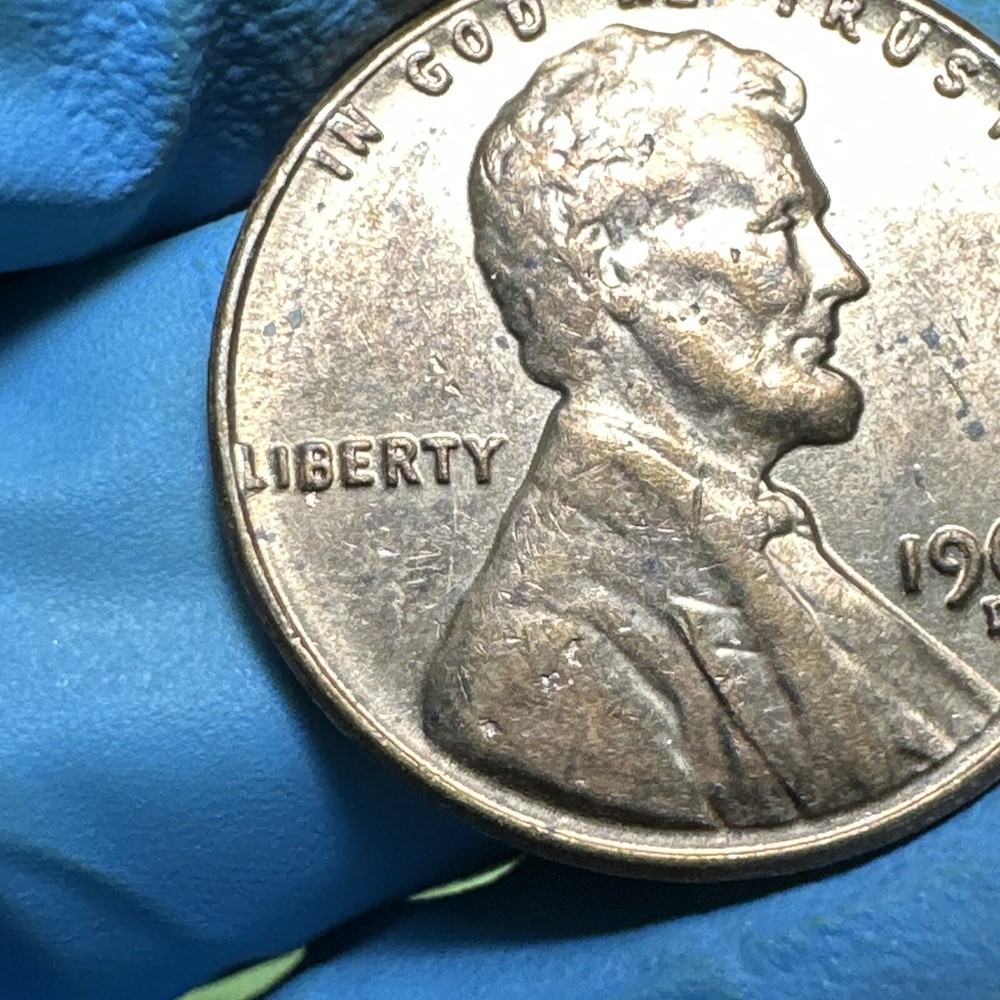 1962 D Lincoln Head Memorial Cent Grease Strike Weak N Red!