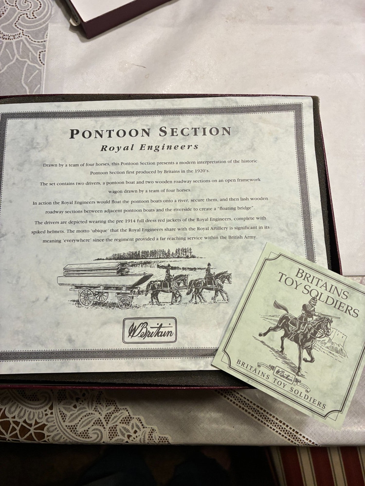 BRITAINS "ROYAL ENGINEERS PONTOON SECTION #5962, PARTIAL, LOOK, READ!!