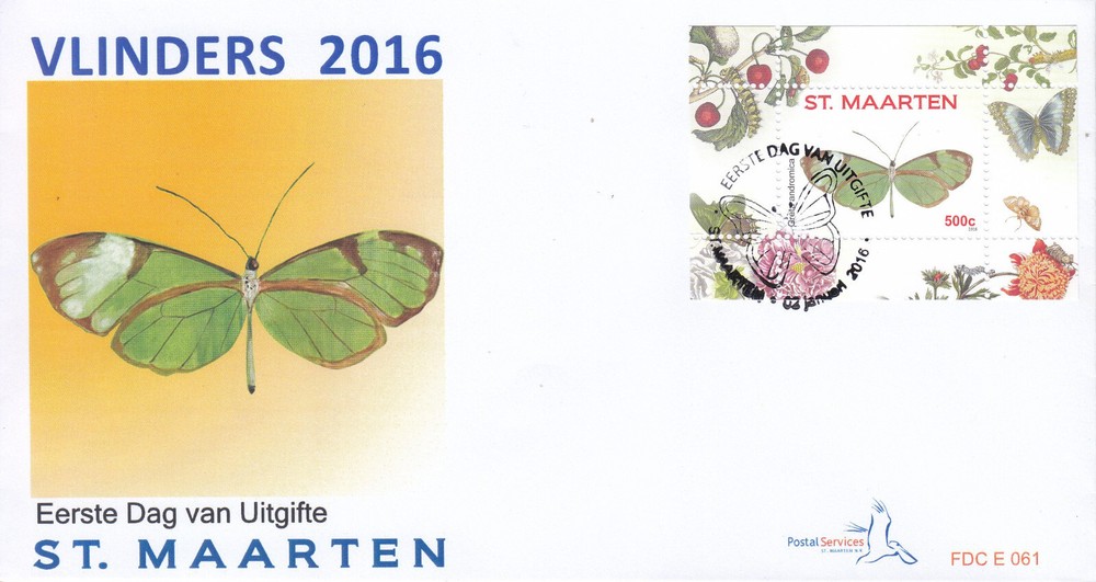 Sint Maarten Issue FDC 2016 (61) Butterflies