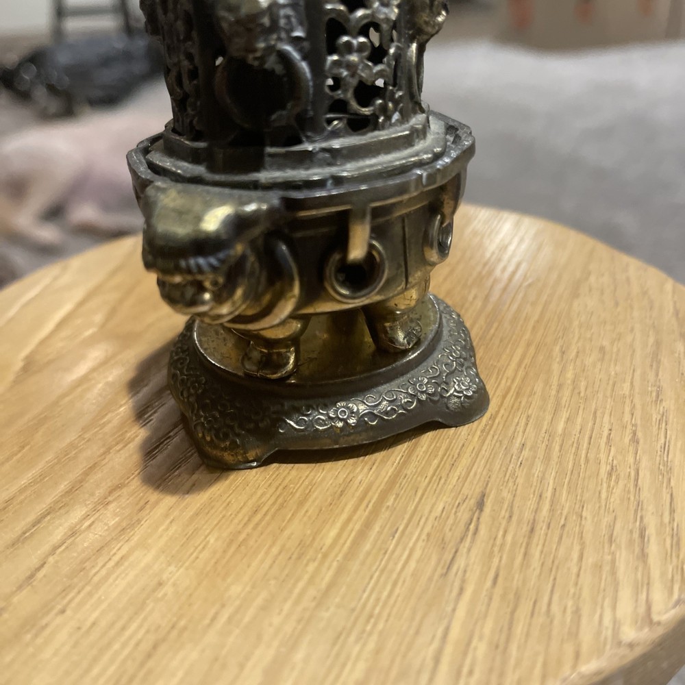 Impressive Perforated Metal Incense Burner / Censor / Koro - Circa: 1970