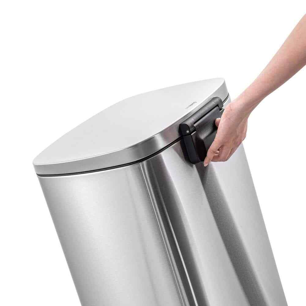 Qualiazero Kitchen Trashcan Rectangle Step on 13 Gal Stainless Steel FREE SHIP