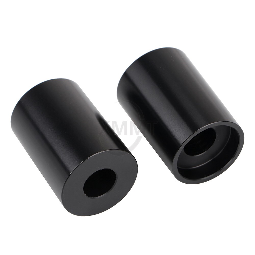 1.75" Black Riser Extensions For Harley 1" Handlebars Softail Dyna Touring FLHR