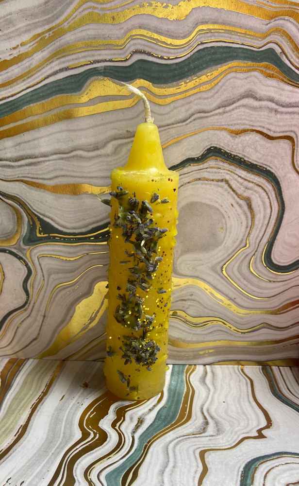 Lavender Herbal Candle