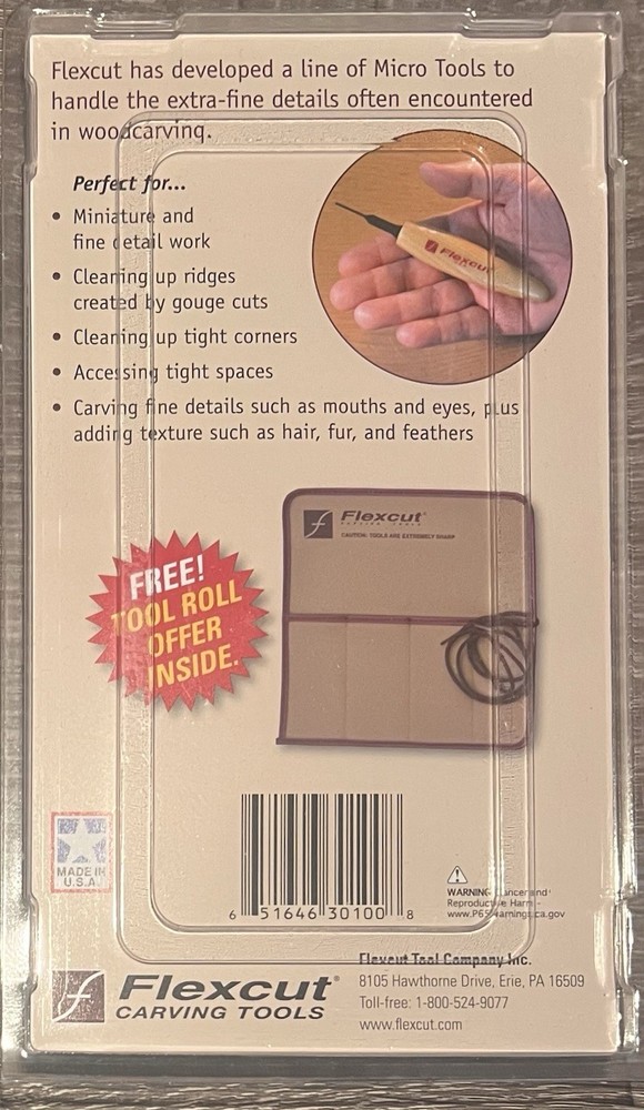 FLEXCUT Chisel Micro Tool Set MT100 Made In USA New & Sealed